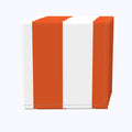 3" Cabana Stripe, Orange & White Napkins