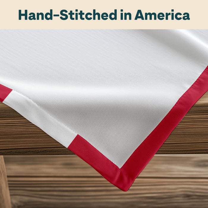 3" Cabana Stripe, Red & White Rectangle Tablecloths