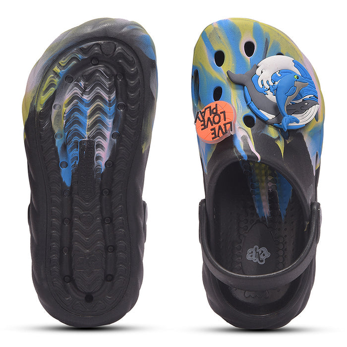 A Ha Beachwalk6 Black Casual Clogs Sandal For Kids By Liberty