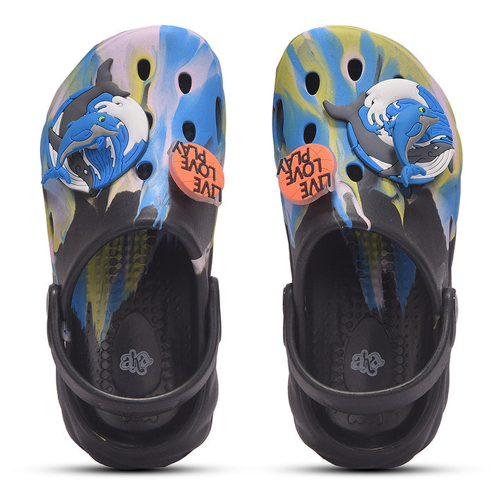 A Ha Beachwalk6 Black Casual Clogs Sandal For Kids By Liberty