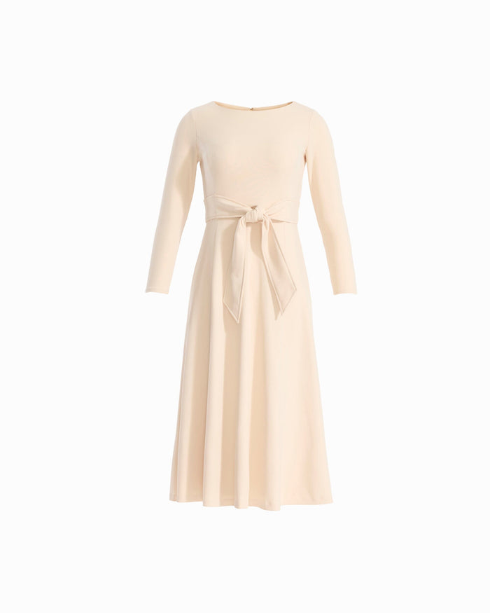 Anne Klein A-Line Tie Waist Midi Dress