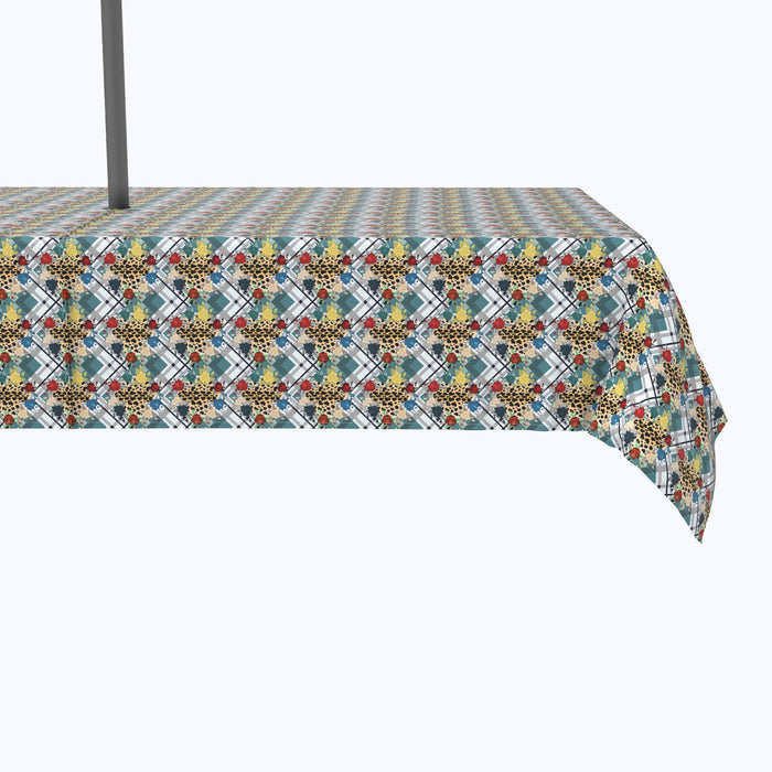 Abstract Animal Print Plaid Outdoor Rectangles