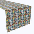 Abstract Animal Print Plaid Runners