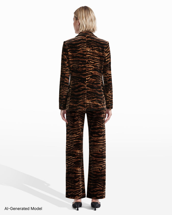 Anne Klein Animal Print Jacket with Hip Pockets