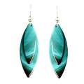 Aqua Wave Earrings, Sterling Silver Earwires, Item# 3049