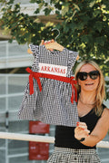 Arkansas Smocked Gingham Dress