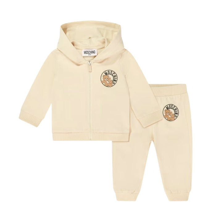 Babies Beige Hooded Tracksuit