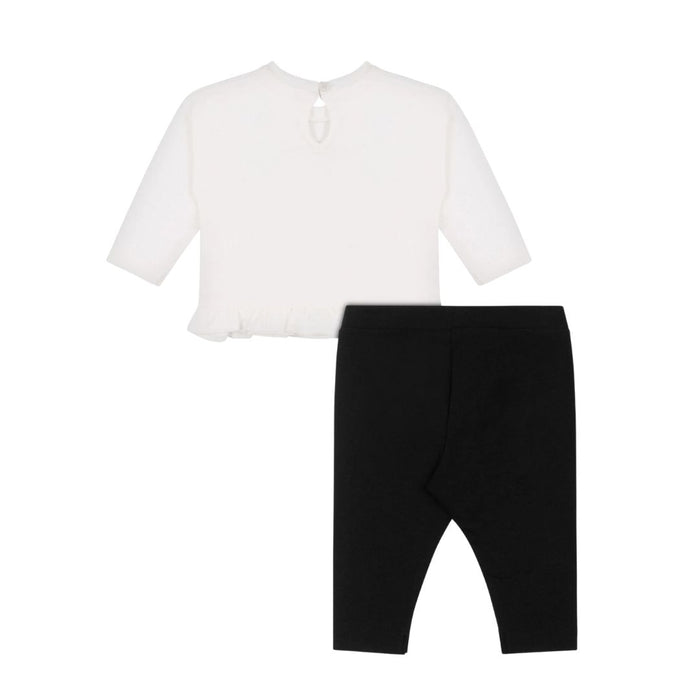 Babies Black & Ivory Legging Set