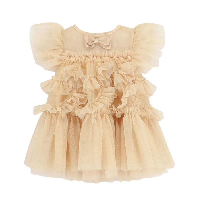 Babies Gold Sparkle Tulle Dress