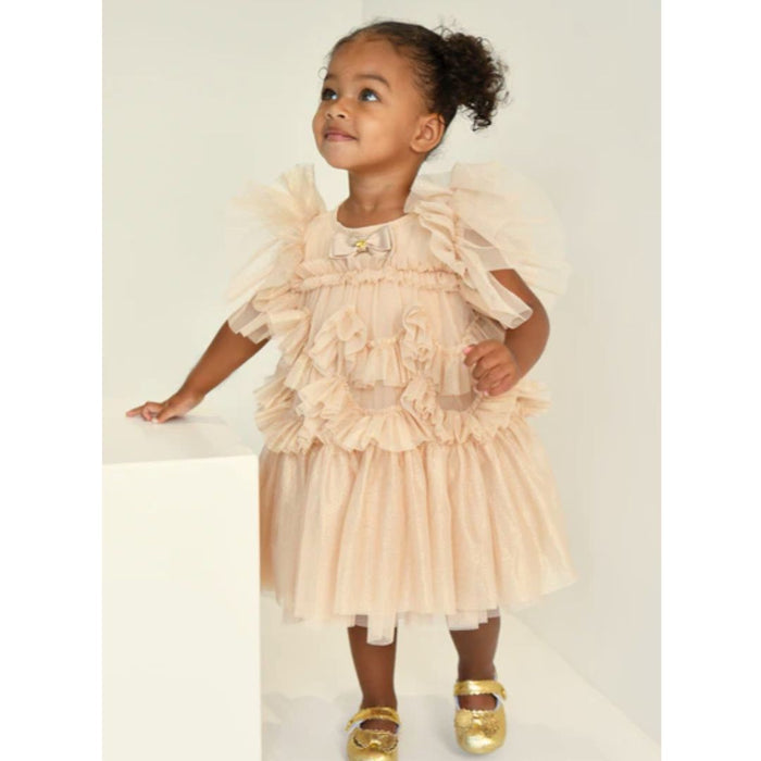 Babies Gold Sparkle Tulle Dress