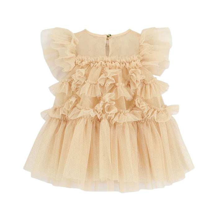 Babies Gold Sparkle Tulle Dress