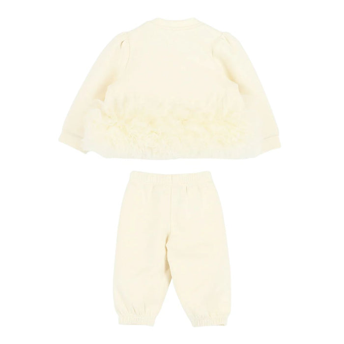 Babies Ivory Tulle Trim "Deonne" Tracksuit