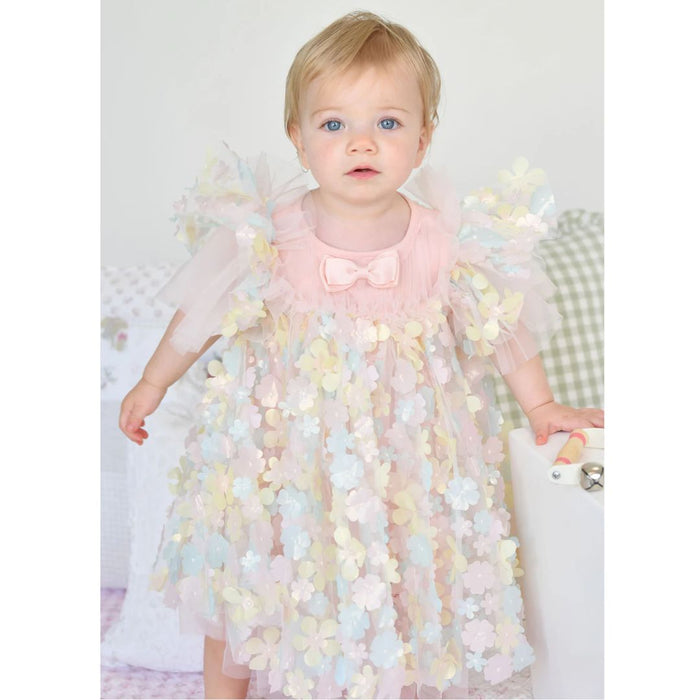 Babies Multi Coloured 3D Flower Dress