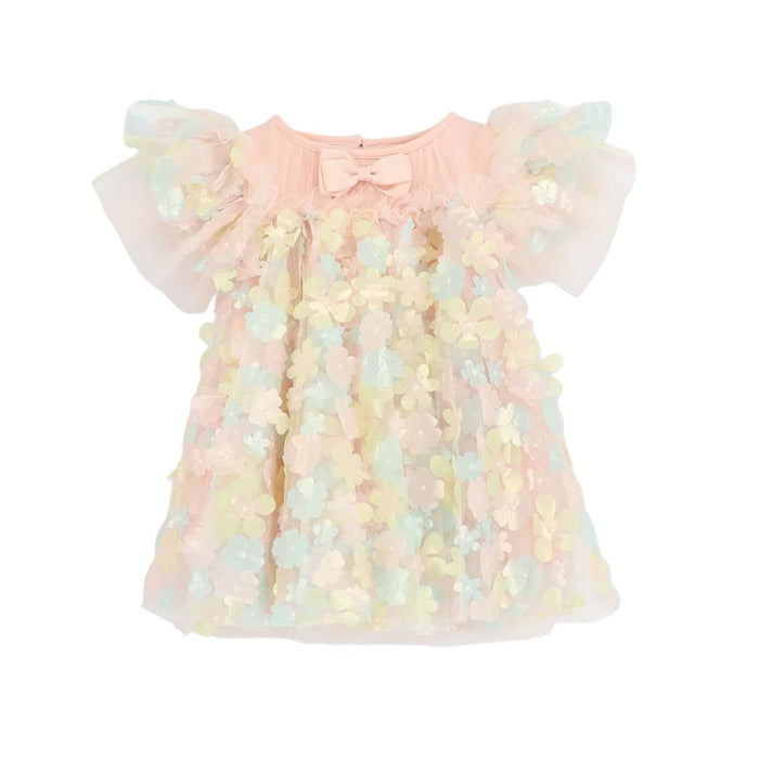 Babies Multi Coloured 3D Flower Dress