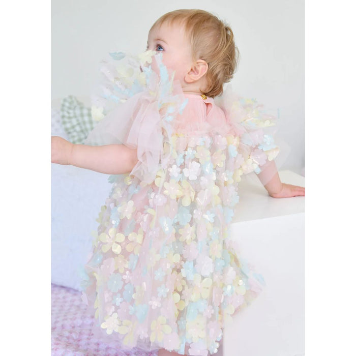 Babies Multi Coloured 3D Flower Dress