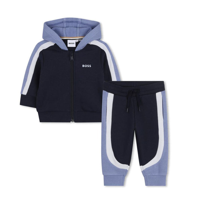 Babies Navy & Blue Hoodie Tracksuit