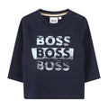 Babies Navy Triple Logo Top