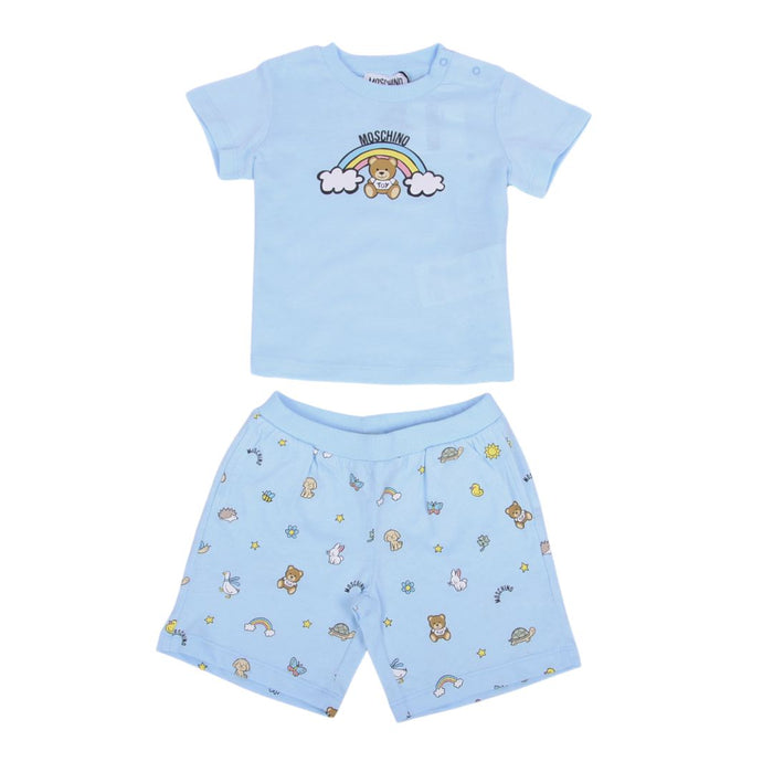 Babies Pale Blue Multi Toy Shorts Set