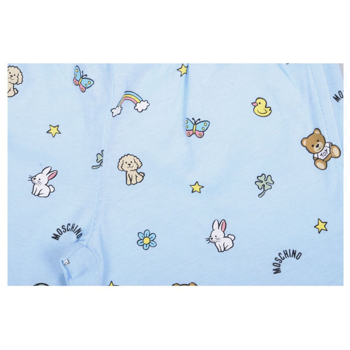 Babies Pale Blue Multi Toy Shorts Set