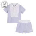 Babies Pale Blue Piqu­­é Shorts Set