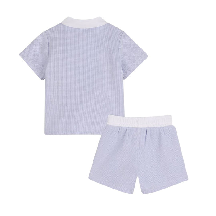 Babies Pale Blue Piqu­­é Shorts Set