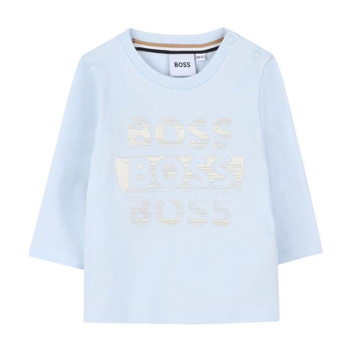 Babies Pale Blue Triple Logo Top