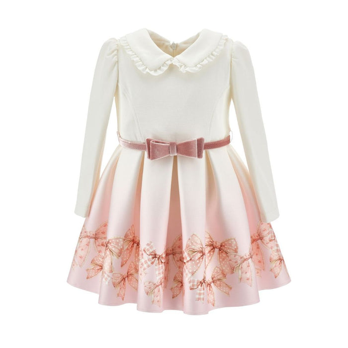 Babies Pale Pink Bow Dress