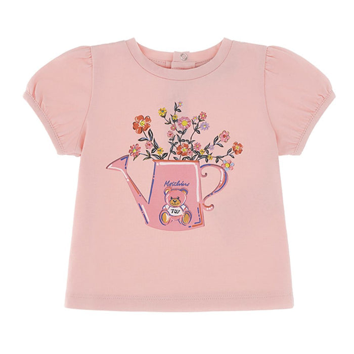 Babies Pink Flower & Teddy T-Shirt
