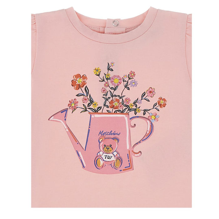 Babies Pink Flower & Teddy T-Shirt