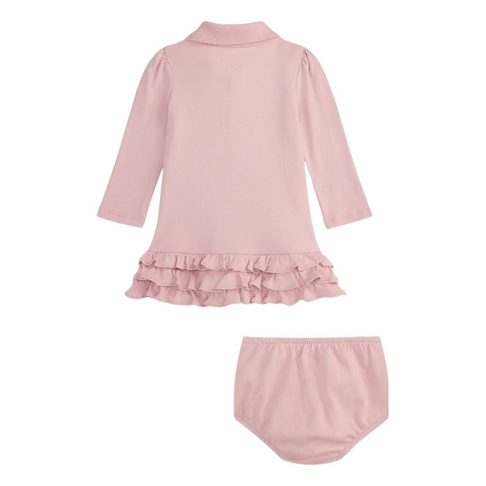 Babies Pink Ruffle Dress & Knickers