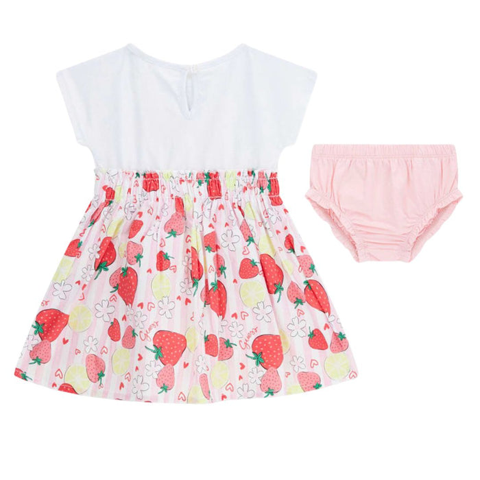 Babies Pink Strawberry Dress & Knickers