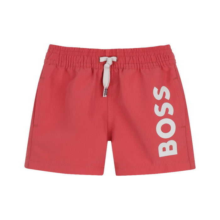 Babies Raspberry Red Logo Swim Shorts