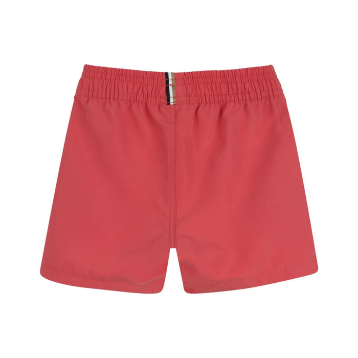 Babies Raspberry Red Logo Swim Shorts