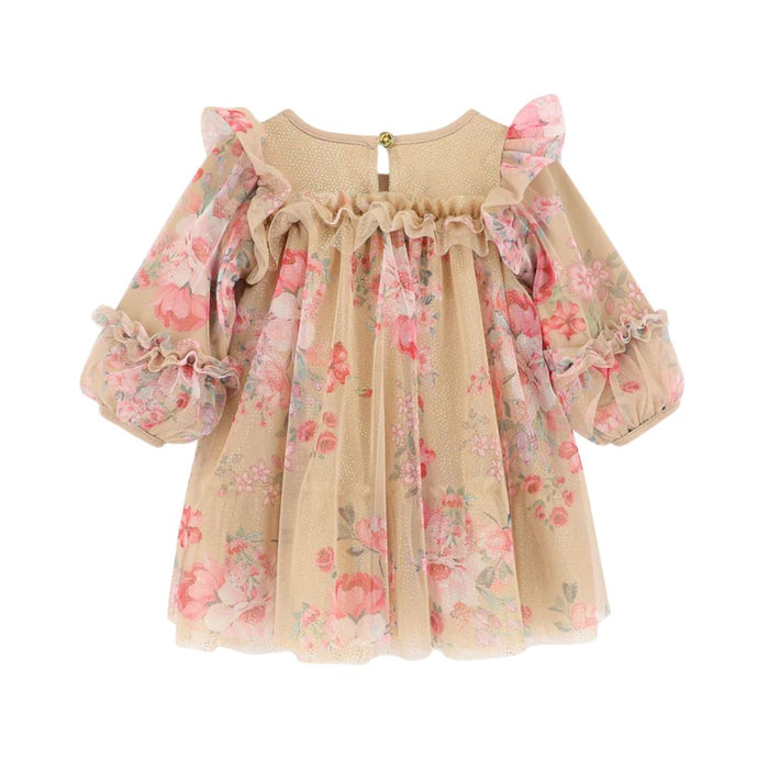 Babies Sand Floral Tulle "Nadiya" Dress