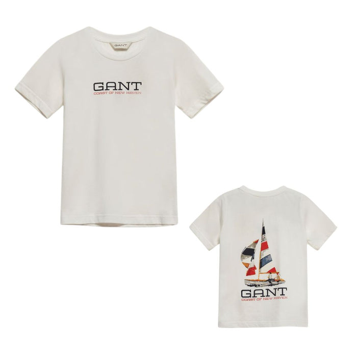 Babies White Coastal Graphic T-Shirt