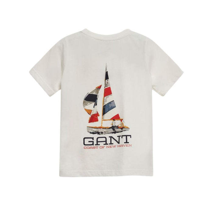 Babies White Coastal Graphic T-Shirt