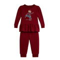 Baby Girls Burgundy Tracksuit