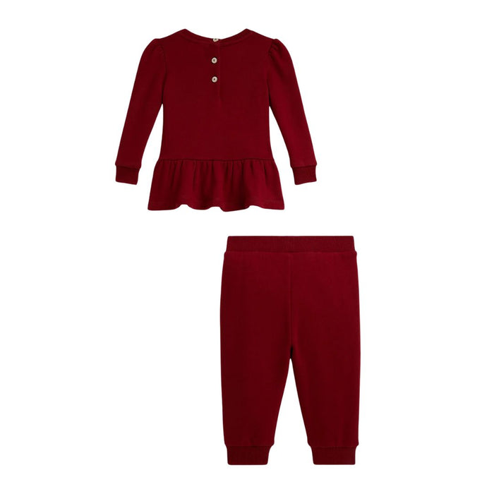 Baby Girls Burgundy Tracksuit