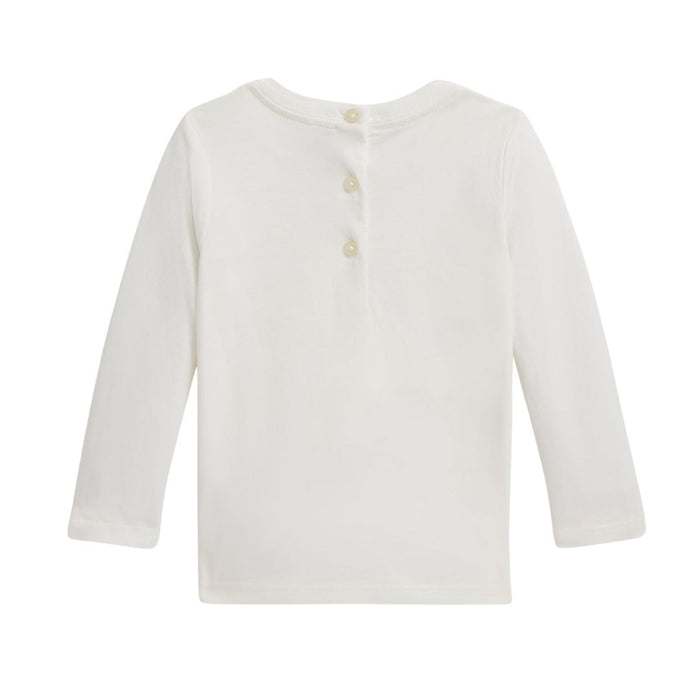Baby Girls Ivory Ice Skating Bear Top