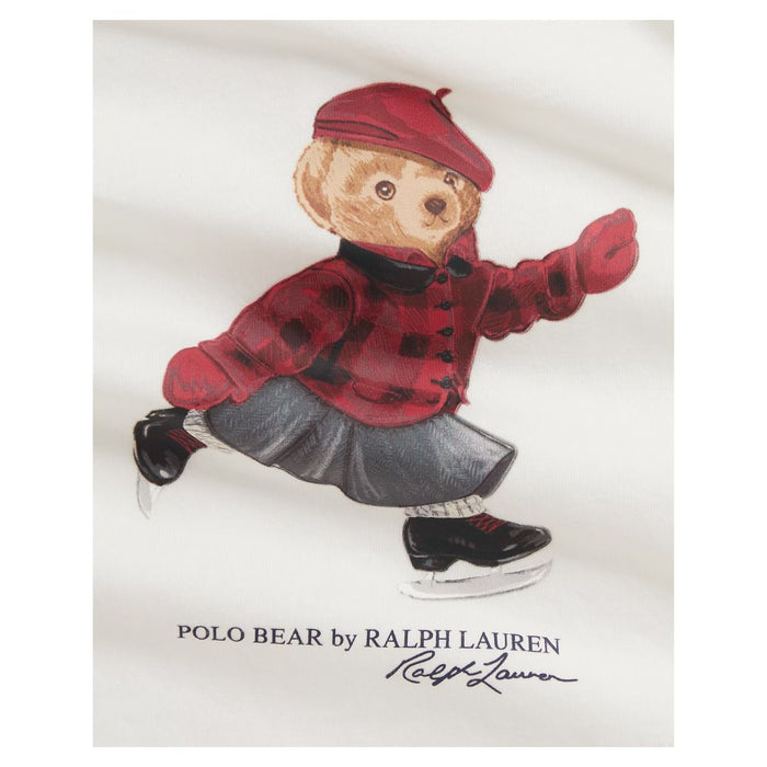 Baby Girls Ivory Ice Skating Bear Top