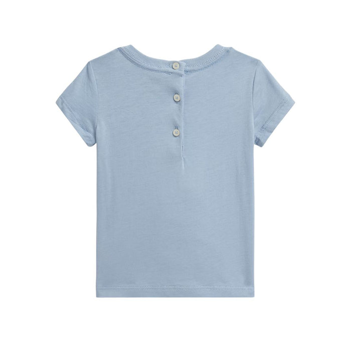 Baby Girls Pale Blue Polo Bear T-Shirt