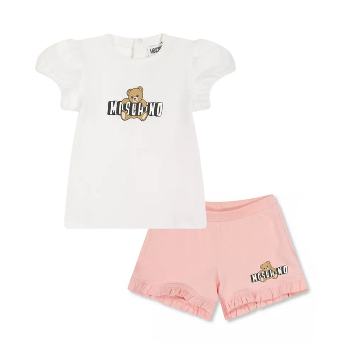 Baby Girls Pale Pink Shorts Set