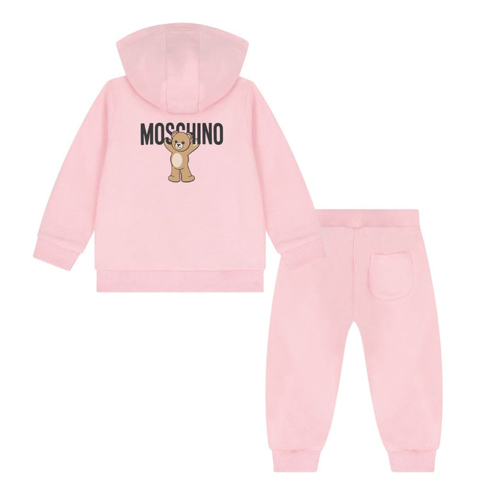 Baby Girls Pink Hoodie Tracksuit