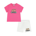 Baby Girls Pink & White Shorts Set