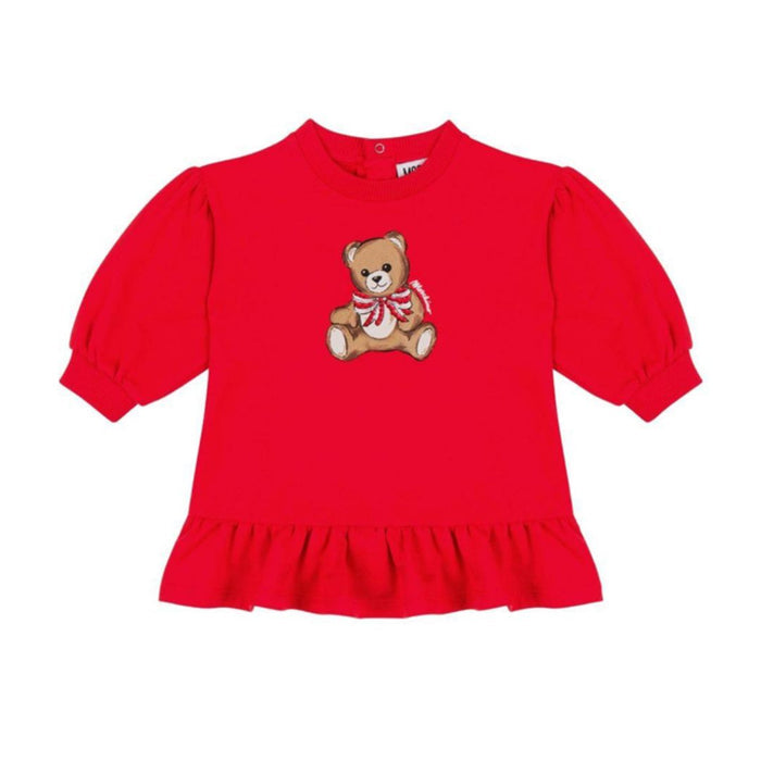 Baby Girls Red Teddy Dress