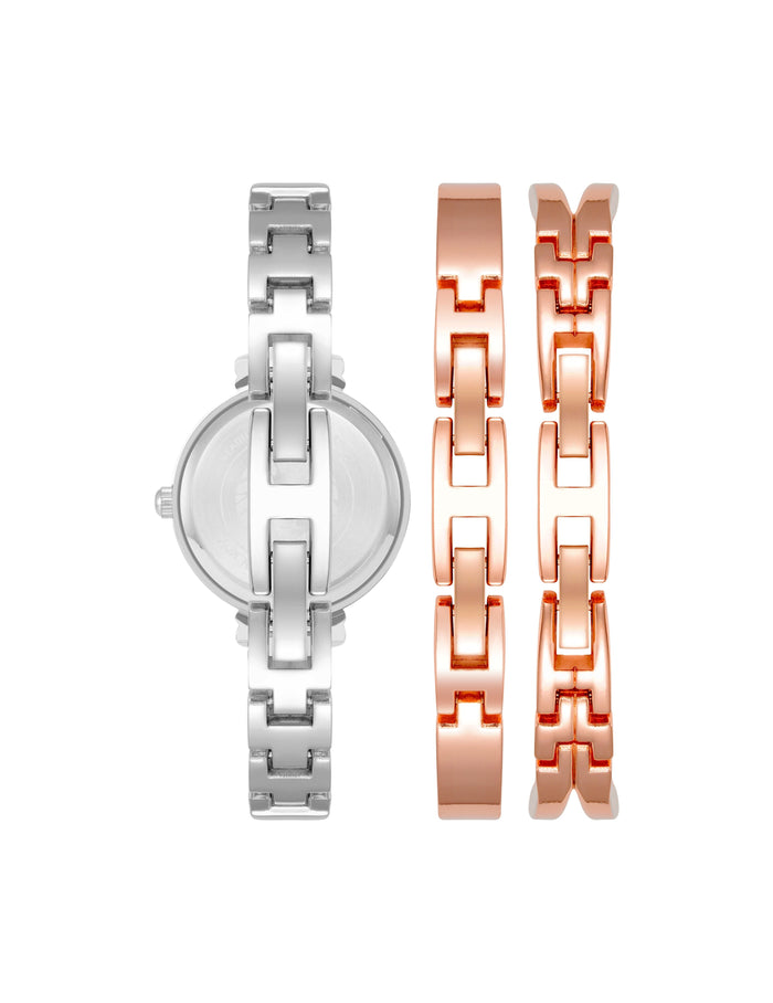 Anne Klein Bangle Watch and Bracelets Set