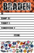 Basketball Logo Fill-In Custom Notepad