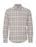 Beige & Blue Check Long Sleeve