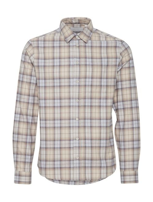 Beige & Blue Check Long Sleeve