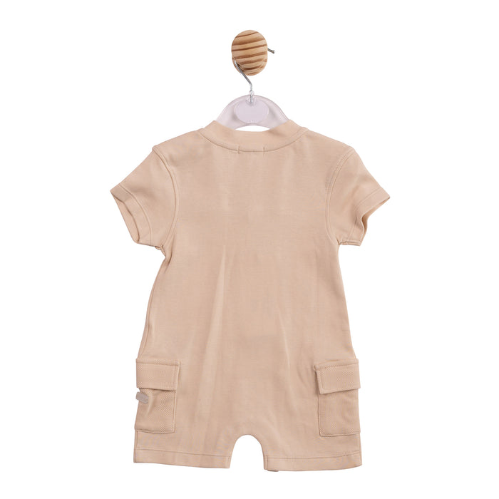 Beige Cargo Romper